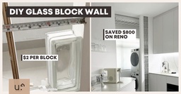 This Homeowner Saved $800 By DIY Installing A Glass Block Feature Wall In Her Laundry Room featured image