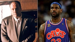Watch Unearthed Footage of James Gandolfini Reprising Tony Soprano to Lure LeBron James to the Knicks | Video featured image